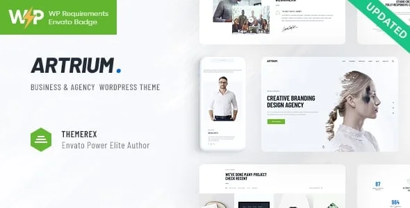 Artrium | Creative Agency & Web Studio WordPress Theme — homepage layout