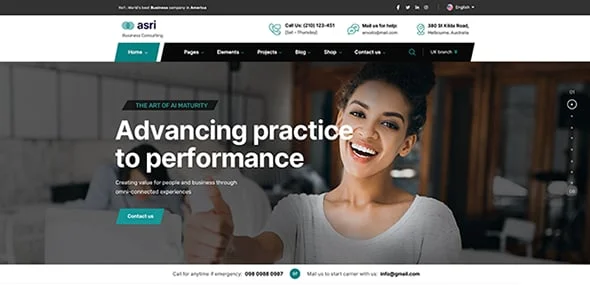 Asri - Multi-Purpose Elementor WordPress Theme — blog and article listing