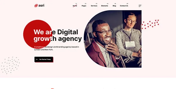 Asri - Multi-Purpose Elementor WordPress Theme — design detail view