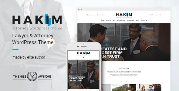 Attorney and Lawyer WordPress Theme - Hakim — homepage layout