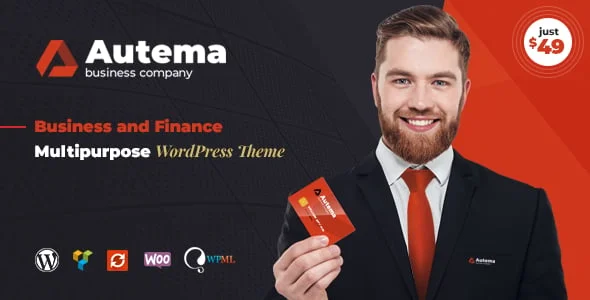 Autema - Quick Loans, Bitcoin, Business Coach and Insurance Agency WordPress Theme — homepage layout