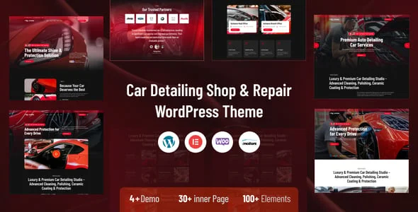 Autoaura - Car Detailing, Car Repair & Car Shop WordPress Theme — homepage layout