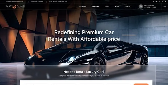 Autodune - Car Rental & Limousine WordPress Theme — single post layout