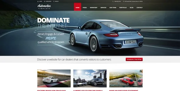 Automotive Car Dealership Business WordPress Theme — blog and article listing
