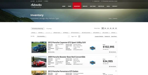 Automotive Car Dealership Business WordPress Theme — single post layout