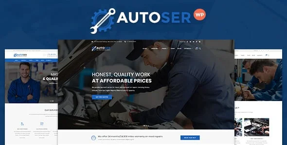 Autoser - Car Repair and Auto Service WordPress Theme — homepage layout