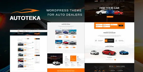 Autoteka - Auto Dealer WordPress Theme — homepage layout