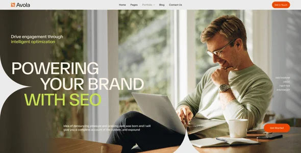 Avola - IT Business & Digital Company WordPress Theme — design detail view