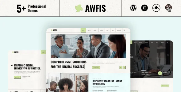 Awfis - Business Consulting WordPress Theme — homepage layout