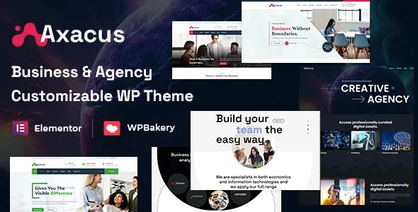 Axacus - Business Agency WordPress Theme + RTL — homepage layout