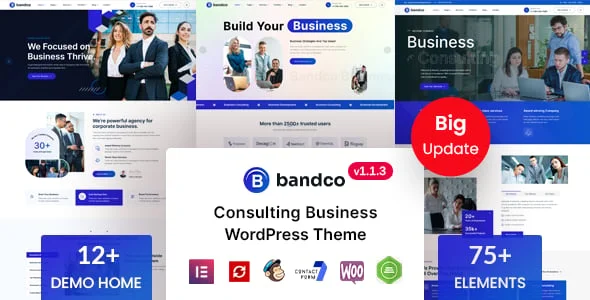 Bandco - Consulting Business WordPress Theme — homepage layout