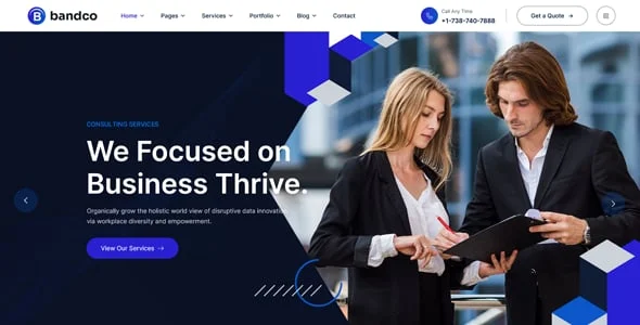 Bandco - Consulting Business WordPress Theme — interior page design