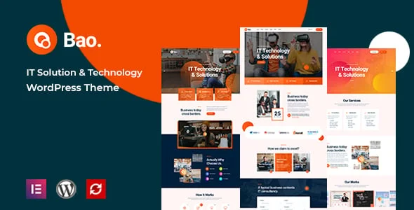 Bao - IT Solutions & Services WordPress Theme — homepage layout