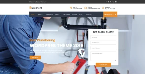 Batiment - Construction & Building  WordPress Theme — single post layout
