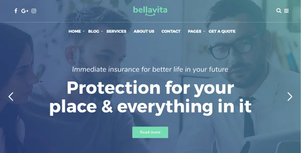 Bellavita - Insurance & Finance WordPress Theme — blog and article listing