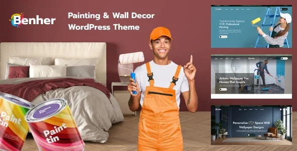 Benher - Painting & Renovation WordPress Theme — homepage layout