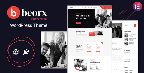Beorx - Creative Agency WordPress Theme — homepage layout