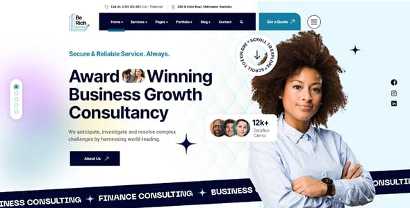 Berich - Consulting Corporate WordPress Theme — blog and article listing