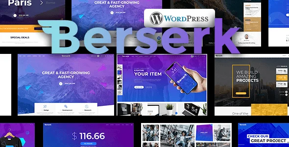 Berserk - Elementor Business Portfolio Corporate eCommerce Shop WordPress theme — homepage layout