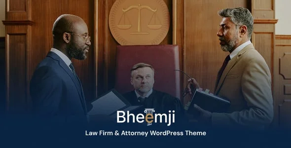 Bheemji - Law WordPress Theme — homepage layout