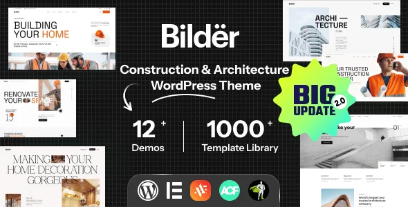 Bilder | Architecture Construction WordPress Theme — homepage layout