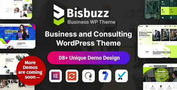 Bisbuzz - Business Consulting WordPress Theme — homepage layout