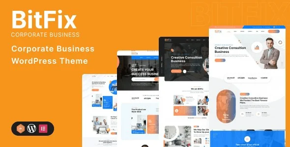 Bitfix - Business Consulting WordPress Theme — homepage layout