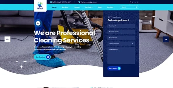 Bixol - Cleaning Services WordPress — interior page design