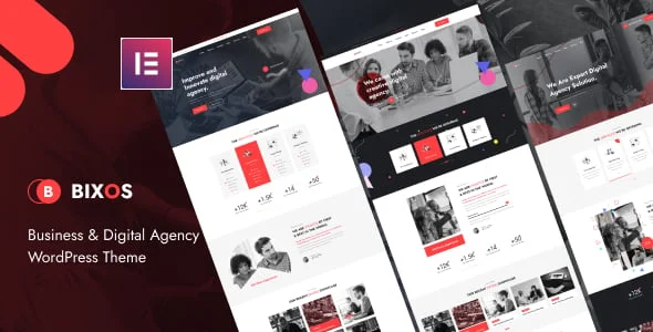 Bixos - Business & Digital Agency WordPress Theme — homepage layout