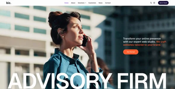 Biz - Business & Multipurpose Elementor WordPress Theme — interior page design