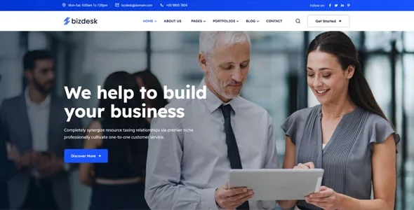 Bizdesk - Business Consulting WordPress Theme — blog and article listing