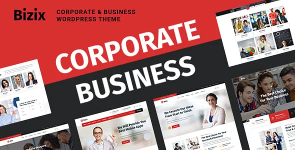 Bizix - Corporate and Business WordPress Theme — homepage layout