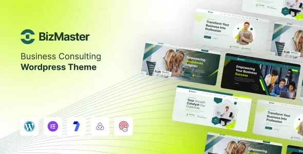 BizMaster - Business Consulting WordPress Theme — homepage layout