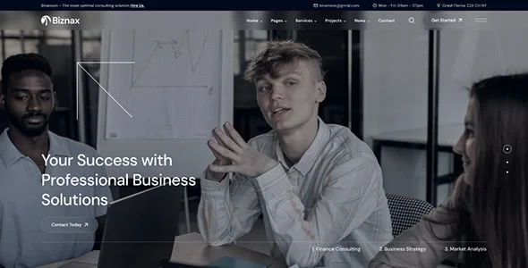 Biznax - Business Consulting WordPress Theme — blog and article listing