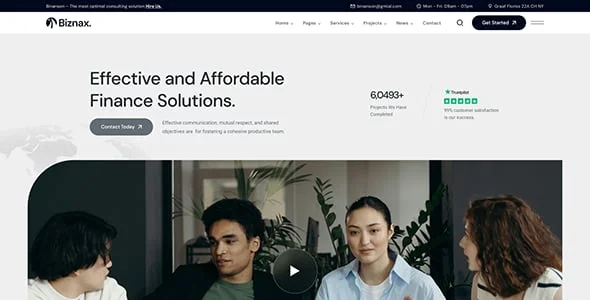 Biznax - Business Consulting WordPress Theme — single post layout
