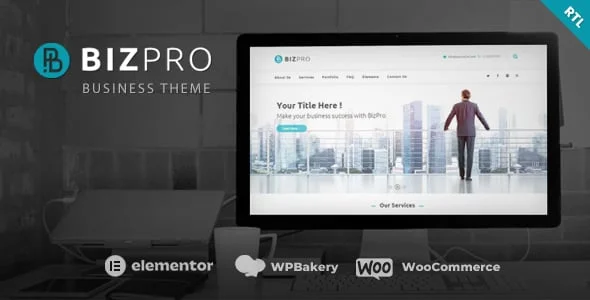 BizPro - Business Consulting Theme + RTL — homepage layout