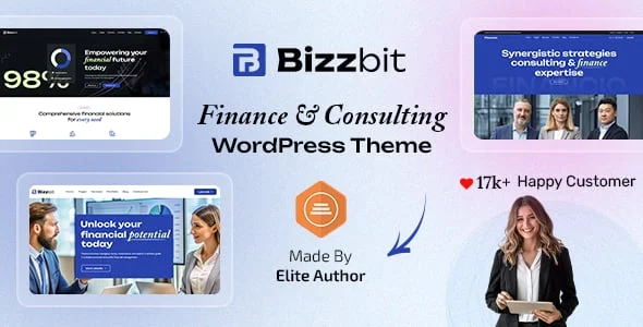 Bizzbit - Finance and Business WordPress Theme — homepage layout