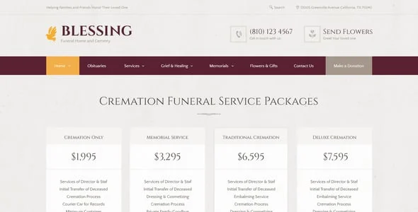Blessing | Funeral Home Services & Cremation Parlor WordPress Theme — blog and article listing