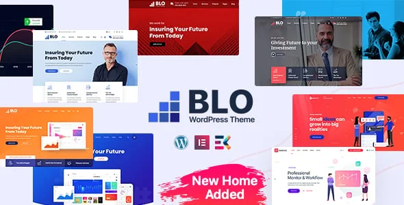 BLO - Corporate Business WordPress Theme — homepage layout
