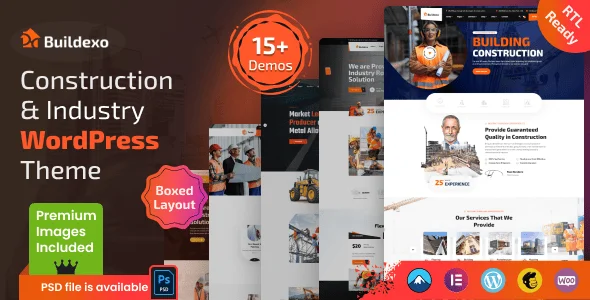 Blxo - Construction WordPress Theme — homepage layout