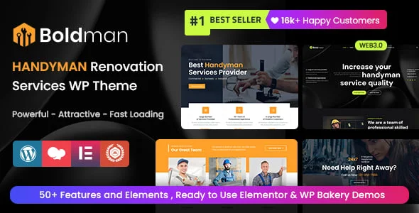 Boldman - Handyman Renovation Services WordPress Theme + RTL — homepage layout