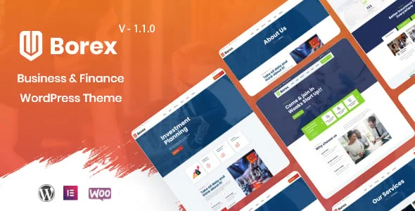 Borex - Business And Finance WordPress Theme — homepage layout