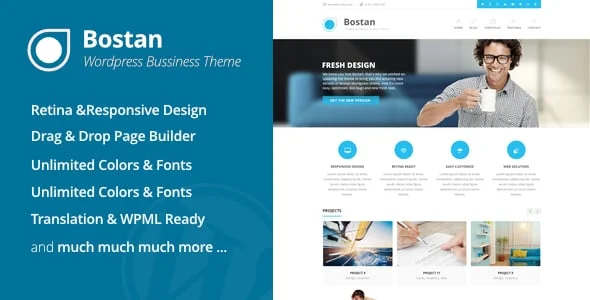 Bostan - Business Theme — homepage layout