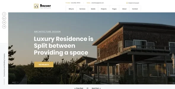 Bouwer - Architecture & Construction WordPress Theme — blog and article listing