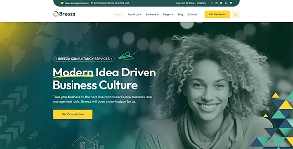 Breeza - Business Consulting WordPress Theme — blog and article listing