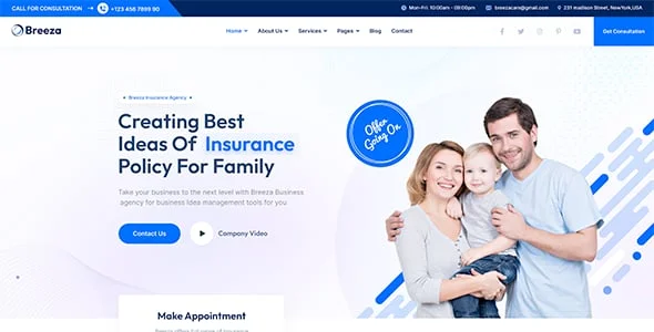 Breeza - Business Consulting WordPress Theme — interior page design