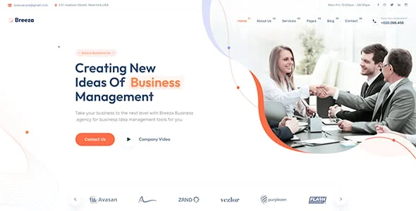 Breeza - Business Consulting WordPress Theme — design detail view