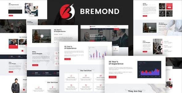 Bremond - Multipurpose Business Consulting WordPress Theme — homepage layout
