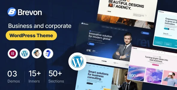 Brevon – Business Consulting WordPress Theme — homepage layout
