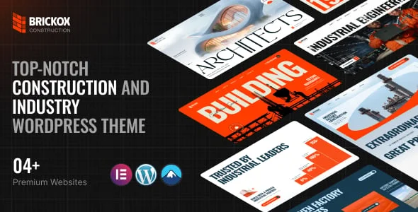Brickox - Construction and Industry WordPress Theme — homepage layout